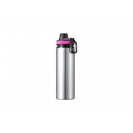 Sublimation 28oz/850ml Alu Water Bottle with Rose Red Cap(Silver)(10/pack)