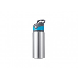 20OZ/650ml Alu Water Bottle with Blue Cap(Silver)(10/pack)