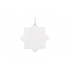 3" Octagon Ceramic Ornament (10/pack)