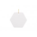 3" Hexagon Ceramic Ornament (10/pack)
