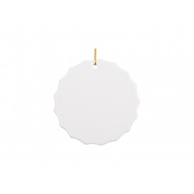 3" Round Ceramic Ornament with Big Gear (10/pack)