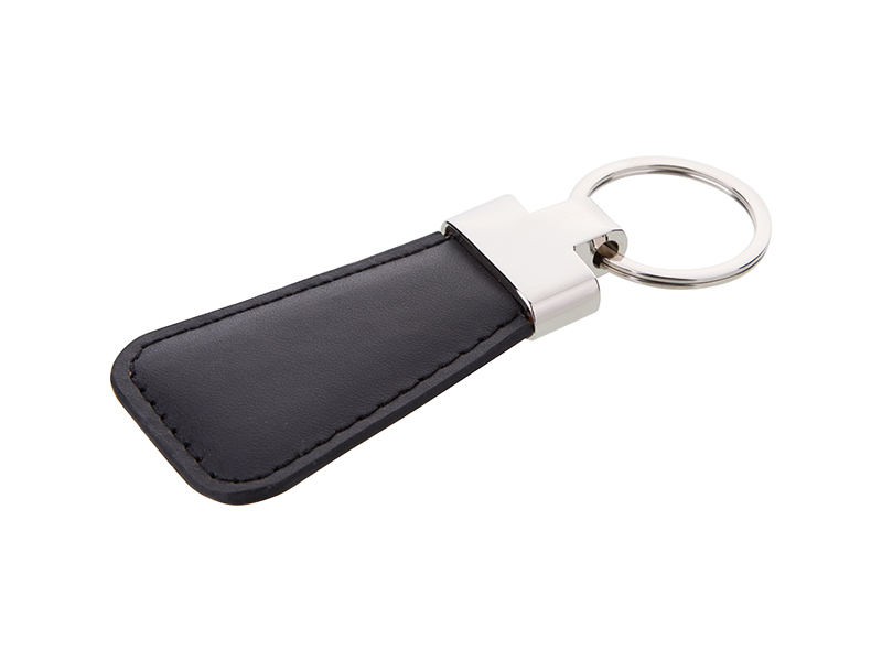 PU Leather Key Chain (Trapezoid, Black)(10/pack)-BestSub - Sublimation ...