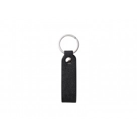 Laser Engraving PU Leather Keychain (Handle,Black) (10/pack)