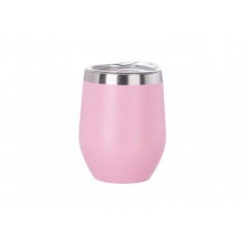 12oz/360ml Powder Coated Stainless Steel Stemless Wine Cup(Pink)MOQ:1000pcs (50/carton)