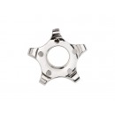 Fidget Spinner(Pentagonal Gear, Silver)(10/pack) 