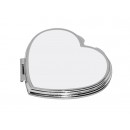 Heart Shaped Compact Mirror( 6.5*5.9cm)(10/pack)