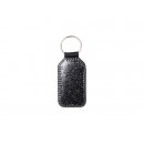 Glitter PU Leather Key Chain (Barrel, Black)(10/pack)