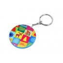 60mm Thick Round Plastic Keychain(Color Edge)(10/pack)  (MOQ: 5pack)