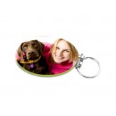 Oval Plastic Keychain 57*82mm(Color Edge)(10/pack)  (MOQ: 10pack)