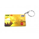 Credit Card Plastic Keychain 53*85mm(Color Edge)(10/pack)  (MOQ: 10pack)