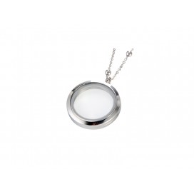 Round Glass Frame Necklace (10/pack) 