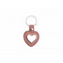 PU Key Chain(Heart, Brown) (10/pack)