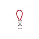 Heart Braided Keyring (Red) (10/pack)