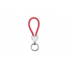 Heart Braided Keyring (Red) (10/pack)