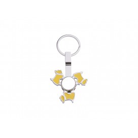 Fidget Spinner Keyring (Dog, Yellow)(10/pack)
