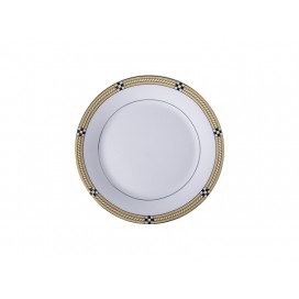 8" Rim Plate w/ Golden Pattern(26/pack)