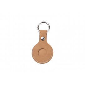 Sublimation PU AirTag Keychain Holder(Brown)