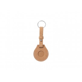 Sublimation PU AirTag Keychain Holder(Long strap,Brown)