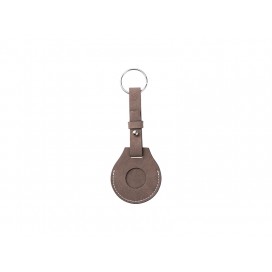 Sublimation PU AirTag Keychain Holder(Long strap,Dark Gray)