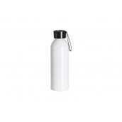 25oz/750ml Portable Sports Slim Aluminum bottle With Black Cap(White)(10/pack)