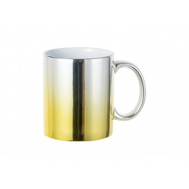11oz Gradient Gold/Silver Plated Ceramic Mug(10/pack)