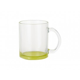 11oz Clear Glass Mugs(Lemon Yellow Bottom)(10/pack)