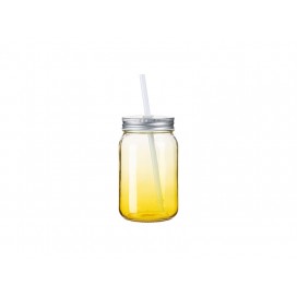 15oz/450ml Mason Jar no Handle(Clear, Gradient Yellow)(10/pack)
