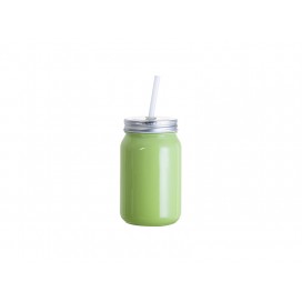 15oz/450ml Full Color Mason Jar no Handle(Green)(10/pack)