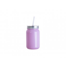 15oz/450ml Full Color Mason Jar no Handle(Purple)(10/pack)