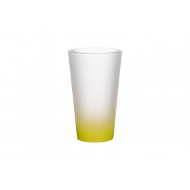 17oz Sublimation Glass Mug(Gradient Color  Lemon Yellow) (10/carton)