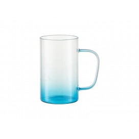 18oz/540ml Glass Mug(Clear, Gradient Blue)(10/pack)