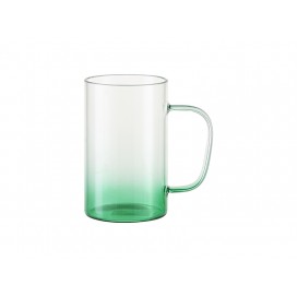18oz/540ml Glass Mug(Clear, Gradient Green)(10/pack)