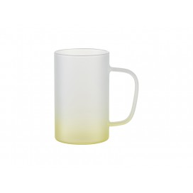 18oz/540ml Glass Mug(Frosted, Gradient Yellow)(10/pack)