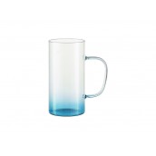 22oz/650m Glass Mug(Clear, Gradient Blue)(10/pack)
