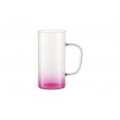22oz/650m Glass Mug(Clear, Gradient Pink)(10/pack)