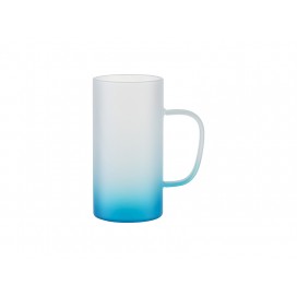 22oz/650m Glass Mug(Frosted, Gradient Blue)(10/pack)