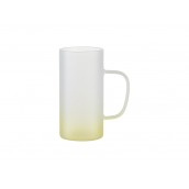22oz/650m Glass Mug(Frosted, Gradient Yellow)(10/pack)