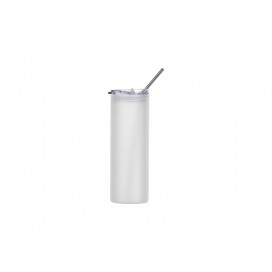 Sublimation Blanks25oz/750ml Glass Skinny Tumbler with Plastic Straw&Lid(Frosted)