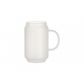 Sublimation Blanks13oz/400ml Frosted Can Glass Mug w/ Handle
