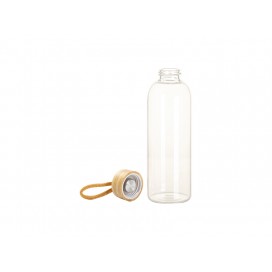 Sublimation Blanks25oz/750ml Clear Glass Bottle w/ Bamboo Lid