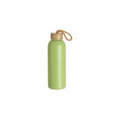 Sublimation Blanks25oz/750ml Frosted Glass Bottle w/ Bamboo Lid (Green)