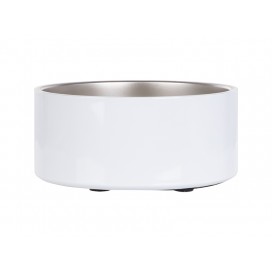 64oz/1900ml Stainless Steel Dog Bowl(White)(10/pack)