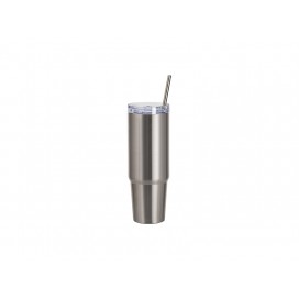 Sublimation Blanks36oz/1080ml Stainless Steel Travel Tumbler with Lid & Straw(Silver)(10/pack)