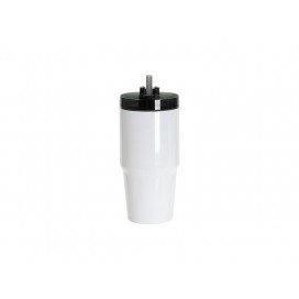 Sublimation Blanks20oz/600ml Stainless Steel Travel Tumbler with Lid & Straw(White)(10/pack)