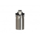 Sublimation Blanks32oz/1000ml Stainless Steel Travel Bottle w/ Black Portable Straw Lid & Handle(Silver)