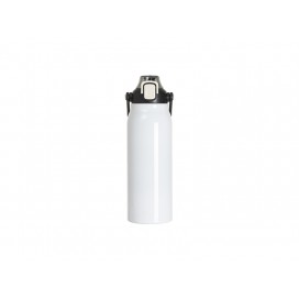 Sublimation Blanks57oz/1700ml Stainless Steel Travel Bottle w/ Black Portable Straw Lid & Handle(White)