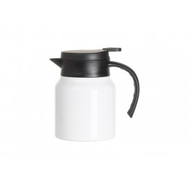 Sublimation Blanks32oz/1000ml Stainless Steel Coffee Pot  w/ Black Handle& Lid(White)