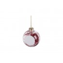8cm Plastic Christmas Ball Ornament w/ Red String(Clear) (10/pack)