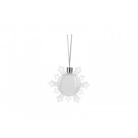 Hanging Plastic Ornament (Snowflake, φ8.5cm) (10/pack)