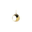 6cm Plastic Christmas Ball Ornament w/ insert (Gold) (10/pack)